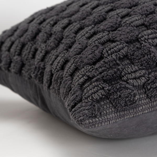 Charcoal Heavily Textured Pillow