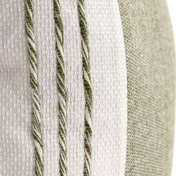 and White Block Loop Throw Pillow