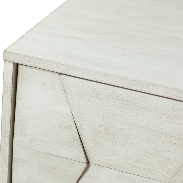 Wood Geometric 4-Door Cabinet