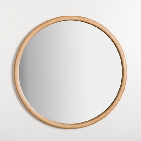 Willow Round Fir Wood Mirror Kirklands Home