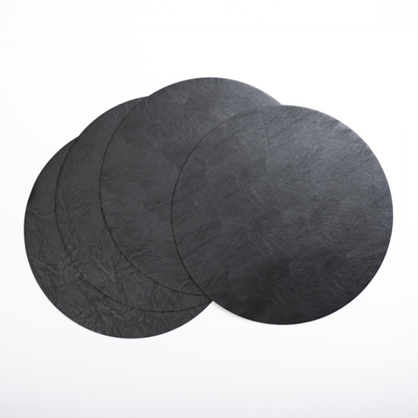 Black Faux Leather Placemats, Set of 4 Kirklands Home