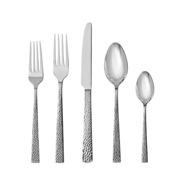 Rover Silver Hammered 20-pc. Flatware Set | Kirklands Home