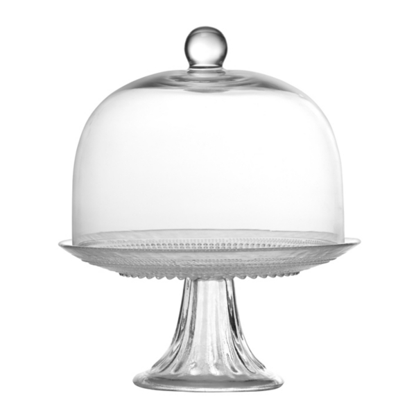 Clear Jill Beaded Cake Stand with Dome Kirklands Home
