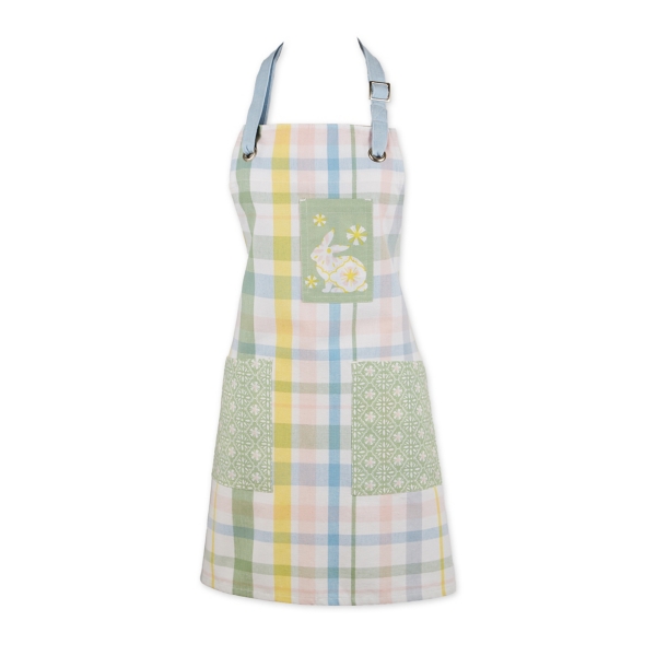 Plaid Embroidered Bunny Apron Kirklands Home