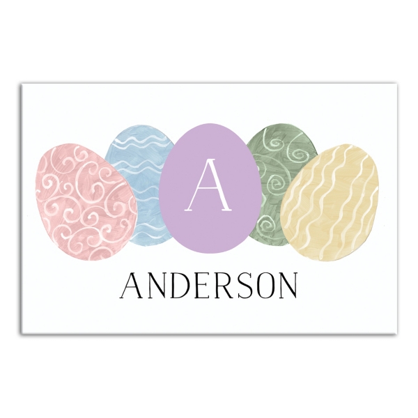 Personalized Monogram Egg Canvas Wall Plaque