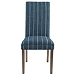 Blue Stripe Upholstered Dining Chair