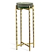 Emerald and Gold Twisted Round Cocktail Table