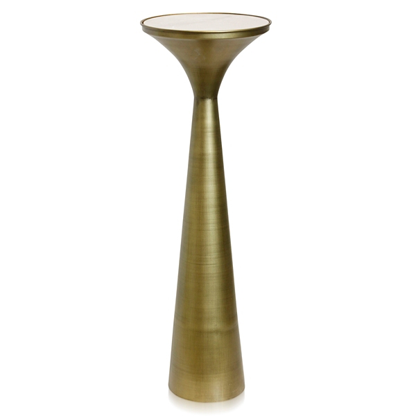 Spun Gold Metal Tapered Cocktail Table