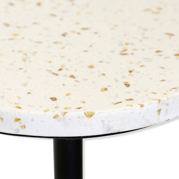 Black Marble Top Pedestal Cocktail Table