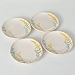 Cream and Multicolor Floral Snack Plates, Set of 4