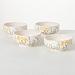 Cream and Multicolor Floral Bowls, Set of 4