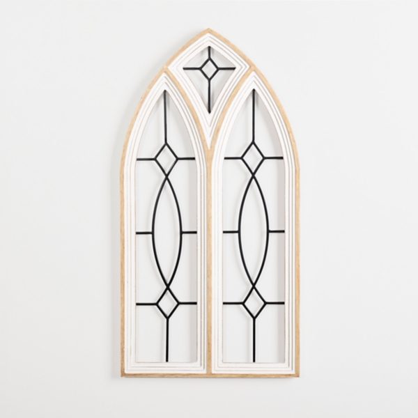 Arched Wood and Metal Geometric Wall Plaque Kirklands Home