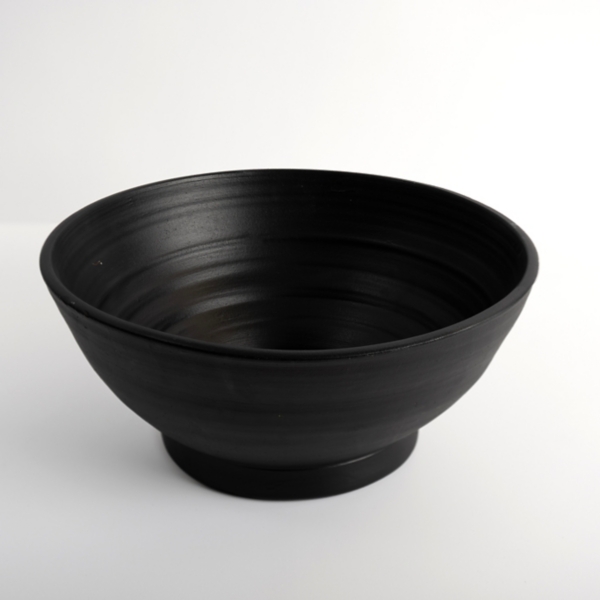 Matte Black Footed Stoneware Bowl Kirklands Home