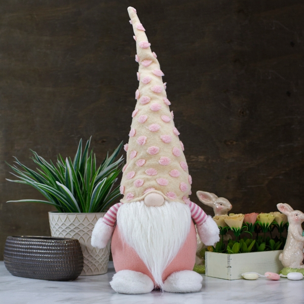 Pastel Pink Polka Dot Hat Gnome