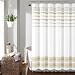 Neutral Striped and Tasseled Shower Curtain