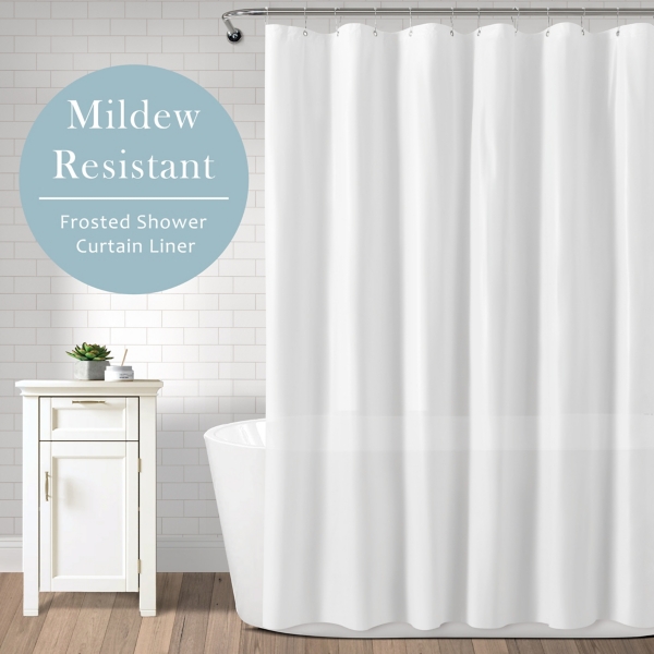 White Frosted Shower Curtain Liner Kirklands Home