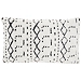 White and Black Tufted Geo Lumbar Pillow
