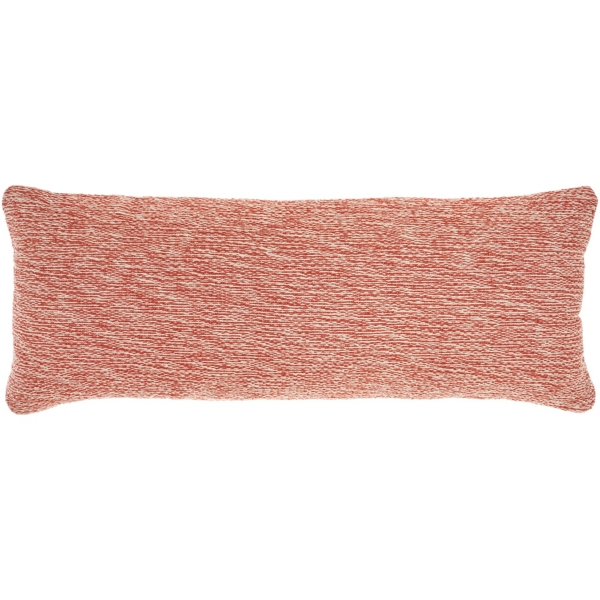 Red Heather Sweater Lumbar Pillow