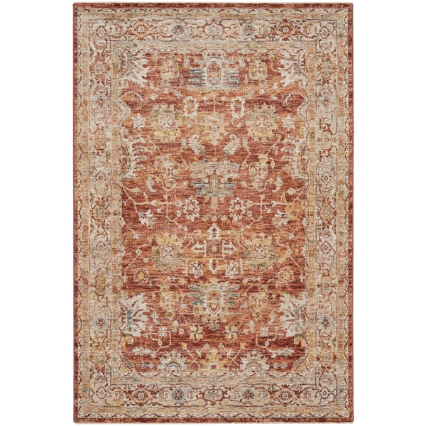 Rust Bordered Multi Medallion Area Rug, 5x7 Kirklands Home