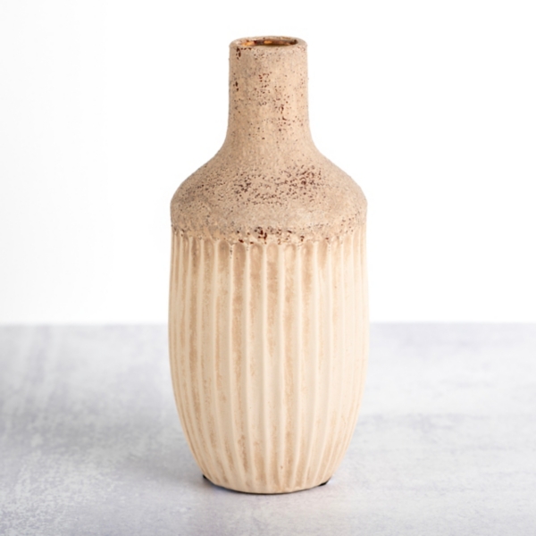 Cream Acorn Ceramic Vase, 11 in. Kirklands Home