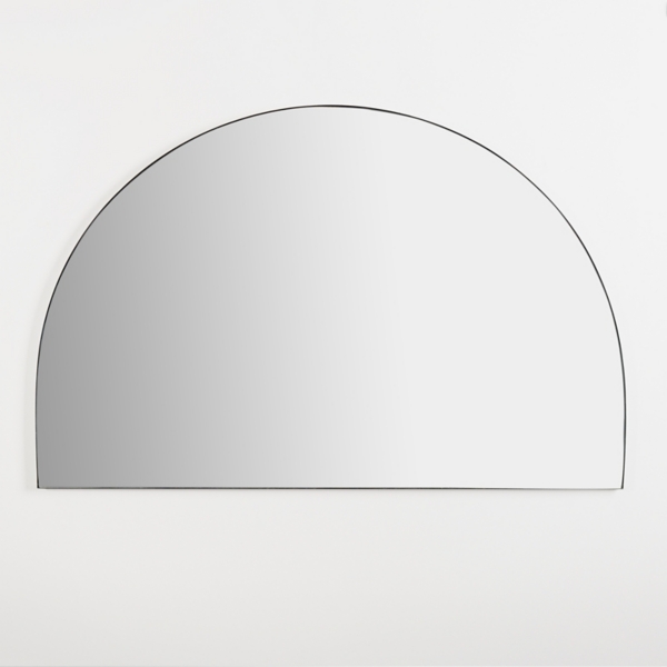 Black Linear Half Moon Mirror Kirklands Home