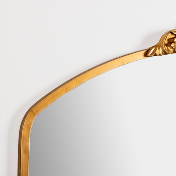 Gold Lana Half Arch Ornate Wall Mirror
