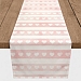 Pink Watercolor Heart Stripes Table Runner, 90 in.