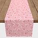 Cute Pink Hearts Table Runner, 90 in.
