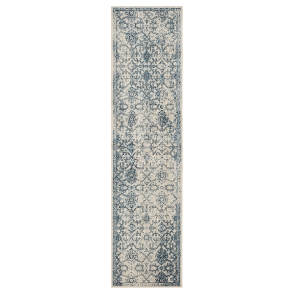 Blue and Cream Granary Runner, 2x8 | Kirklands Home