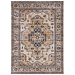 Ivory and Gold Julian Washable Area Rug, 5x7