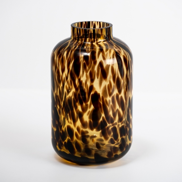 Brown Tortoise Shell Glass Vase, 10 in. Kirklands Home