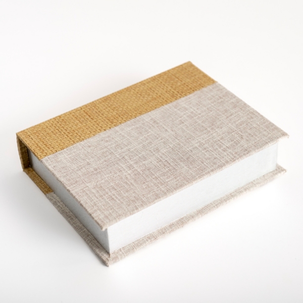 Large Brown & Gray Linen Book Box Kirklands Home