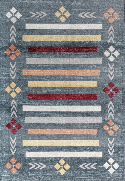 Blue Simple Motif Area Rug, 5x7 Kirklands Home