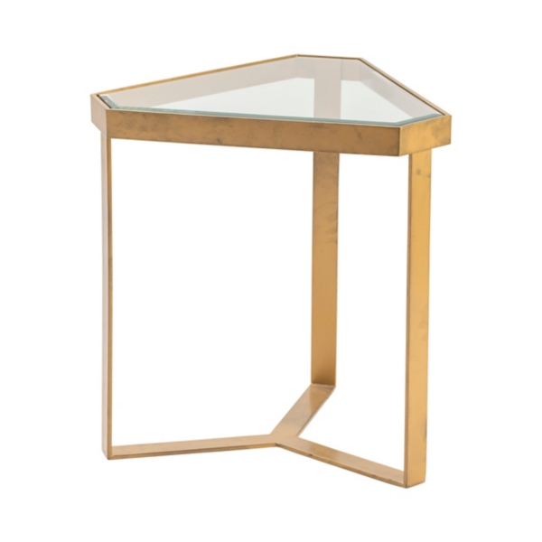 Gold Glass Top Triangle Accent Table Kirklands Home