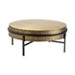 Round Gold Hammered Metal Coffee Table