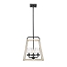 Rustic Gray and Black Open Pendant Light