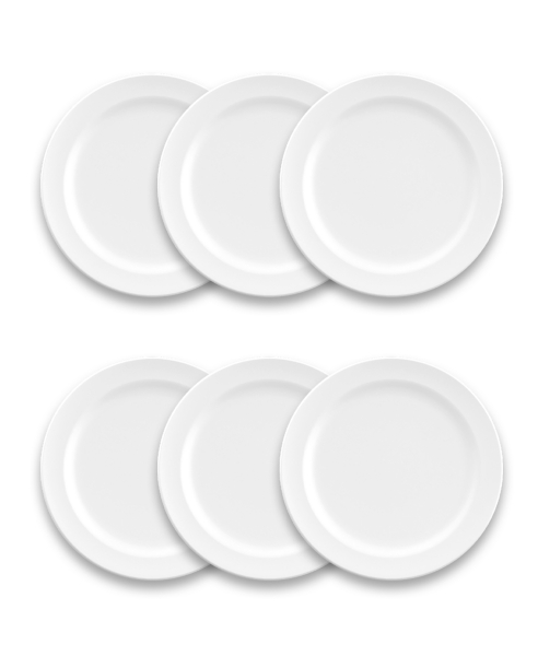 Classic White Melamine Salad Plates, Set of 6 Kirklands Home