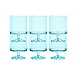 Aqua Acrylic Goblet Wine Glasses, Set of 6