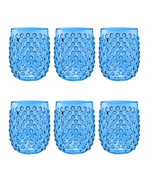 Blue Beaded Acrylic Stemless Wine Glass, Set of 6 Kirklands Home
