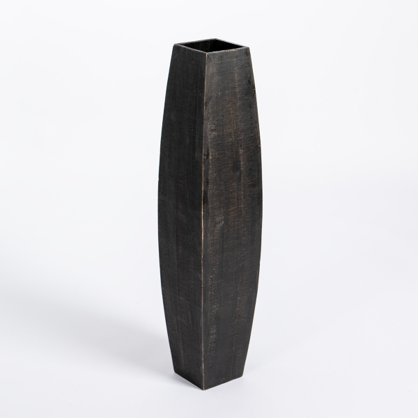 Black Wood Oblong Floor Vase, 37 in. | Kirklands Home