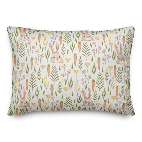 Bunnies and Carrots Lumbar Pillow | Kirklands Home