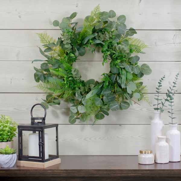 Green Mixed Foliage Spring Wreath