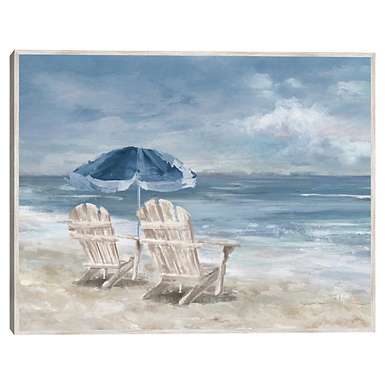 Beach Chairs With An Umbrella Mural - Murals Your Way