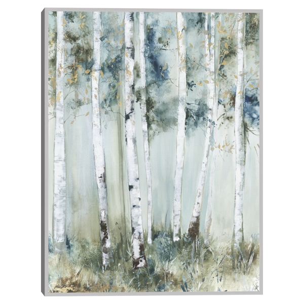 Birch Blue Forest Framed Canvas Art Print Kirklands Home