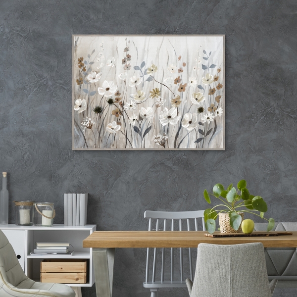 Misty Meadow Framed Canvas Art Print