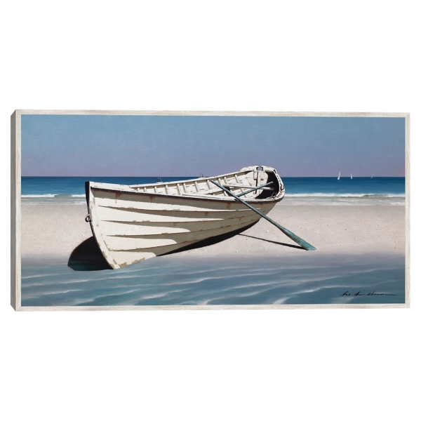 Boat on the Beach Framed Canvas Art Print Kirklands Home