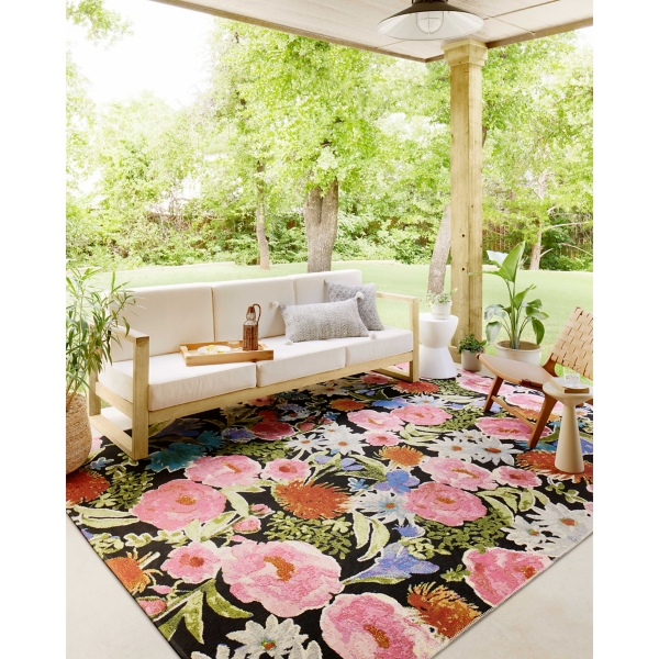 Midnight Garden Party Indoor/Outdoor Rug