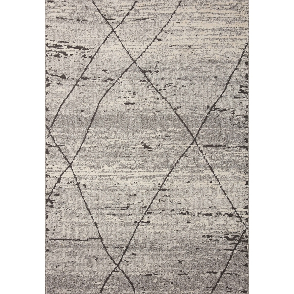 Charcoal Asymmetrical Diamond Area Rug, 6x9 Kirklands Home