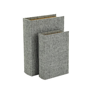 Linen Storage Book Boxes, Set of Two
