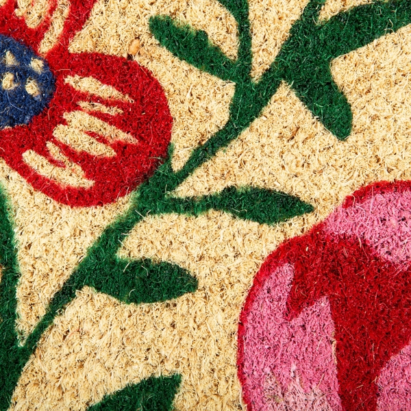 Bright Summer Blossoms Coir Doormat